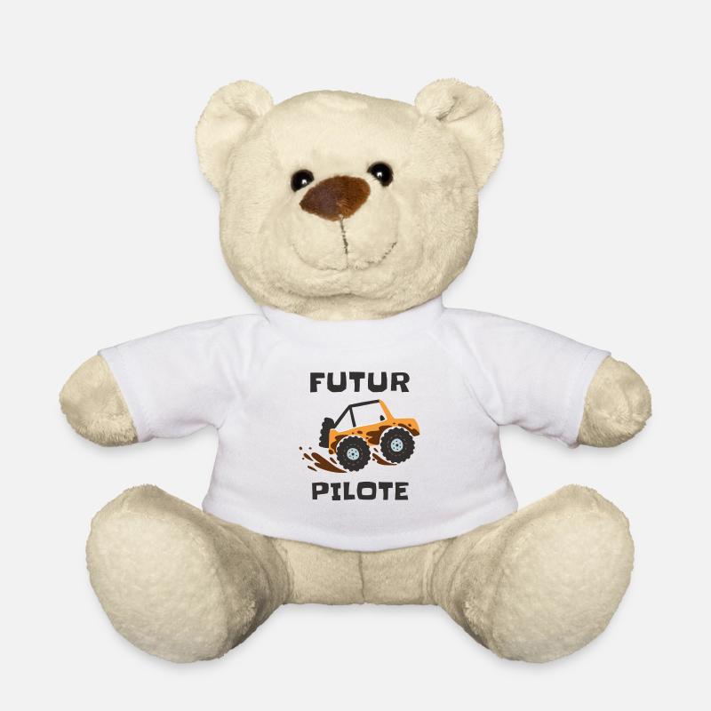 Futur pilote de 4x4 - Fan de tout terrain - Nounours - blanc