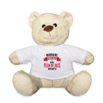 marraine parfaite / humour marraine - Nounours - blanc - Devant