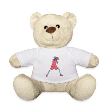 Basketball Skeleton - Teddy Bear - white - Front