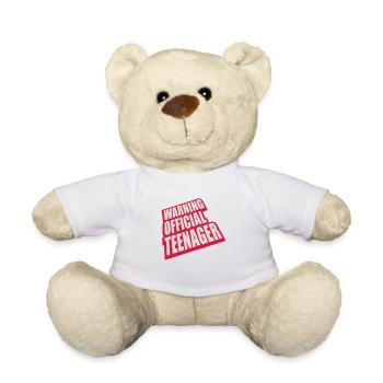 avertissement citation officielle d’adolescent - Nounours - blanc - Devant