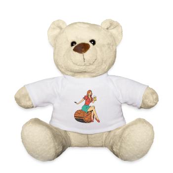 Frau Bierfass - Teddy - Weiß - Vorne