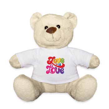 Liebe ist Liebe - Pride Month - Regenbogen - Teddy - Weiß - Vorne