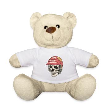 Skeleton racer - Teddy Bear - white - Front