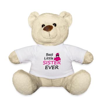 Beste kleine Schwester aller Zeiten - Teddy - Weiß - Vorne