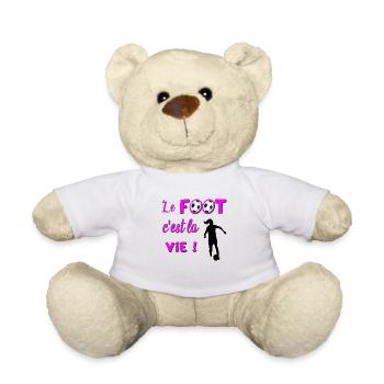 le foot c est la vie - Nounours - blanc - Devant