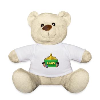 Laos Laos Laotian Fille Robe Lao I Cadeau - Nounours - blanc - Devant