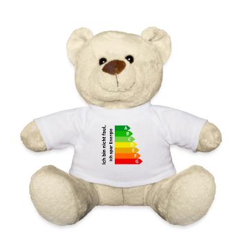 Energie sparen - Teddy - Weiß - Vorne