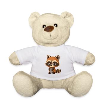 small raccoon - Teddy Bear - white - Front