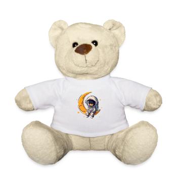 Astronaut on the Moon - Teddy Bear - white - Front