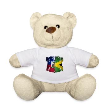 Haïti Haïtien Jamaïque Combinaison I Cadeau - Nounours - blanc - Devant