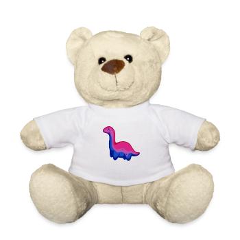 hugadino bi Dino, süßer Dinosaurier - Teddy - Weiß - Vorne