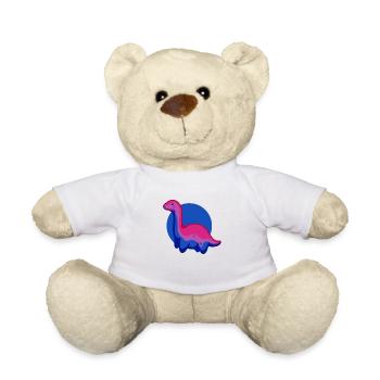 hugadino bi Dino, süßer Dinosaurier - Teddy - Weiß - Vorne