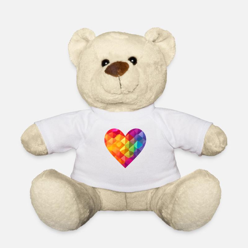 LGBTQIA+ Heart, Love & Support - Teddy Bear - white