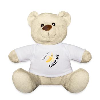 Taste Me Funny tshirt Design Banana - Teddy Bear - white - Front