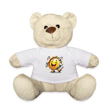 Éliminez le blues ! 🥁 T-shirt de personnage de tambour - Nounours - blanc - Devant