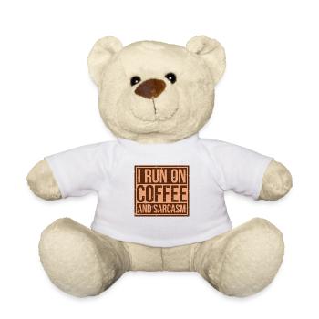 Je cours sur le café et le sarcasme Dicton sarcastique - Nounours - blanc - Devant