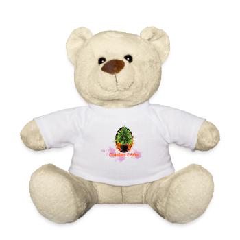 Cannabis Lover Power Flower Pflanze Logo - Teddy - Weiß - Vorne