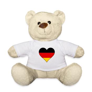 Allemagne Coeur Couleurs nationales - Nounours - blanc - Devant
