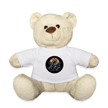 Raton laveur à l’aventure à la pêche - Nounours - blanc - Devant