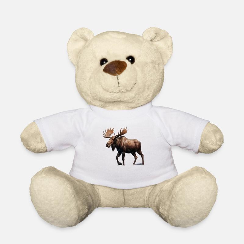 Elch - Teddy - Weiß