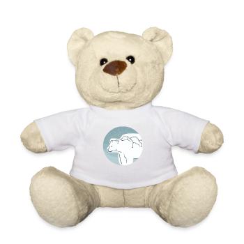 Ours polaire avec ourson - Nounours - blanc - Devant