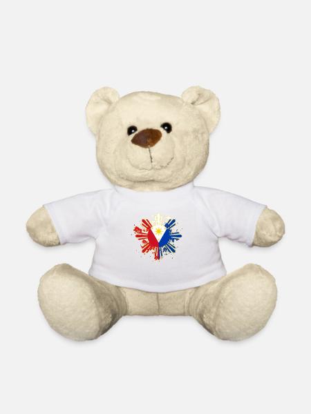 Philippinen Filipino Flagge Stolz I Geschenk - Teddy - Weiß