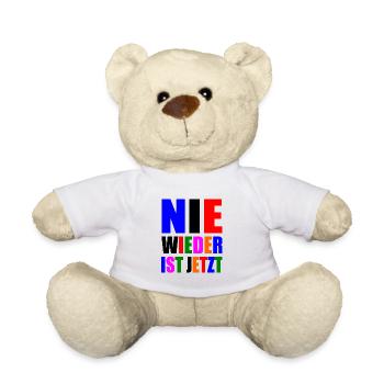 Nie wieder ist jetzt - Teddy - Weiß - Vorne