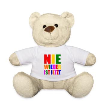 Nie wieder ist jetzt - Teddy - Weiß - Vorne