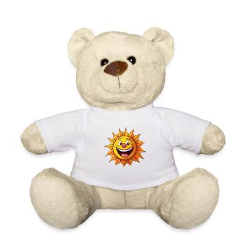 Soleil rieur avec le visage - Nounours - blanc - Devant