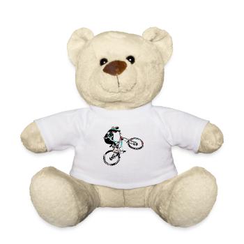 Downhill mountain biking - Teddy Bear - white - Front