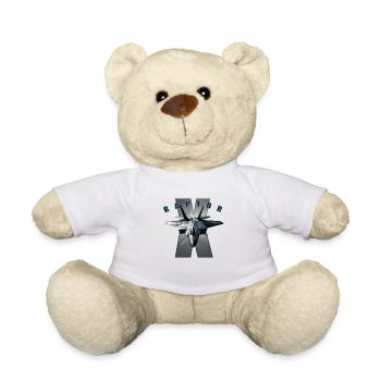 Kampfjet , Hobbyflugzeug, Raptor - Teddy - Weiß - Vorne