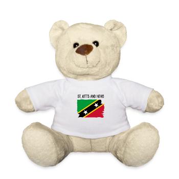 Saint-Kitts-et-Nevis - Caraïbes - Antilles - Nounours - blanc - Devant