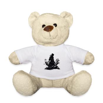 Samurai Krieger Japan Landschaft - Teddy - Weiß - Vorne