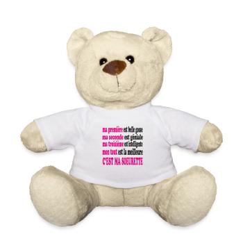 Ma SOEURETTE est belle - Nounours - blanc - Devant