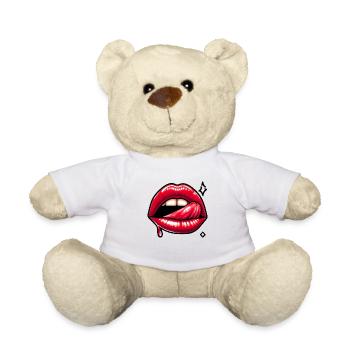 Schöne Lippen - unwiderstehliches Lächeln - Teddy - Weiß - Vorne