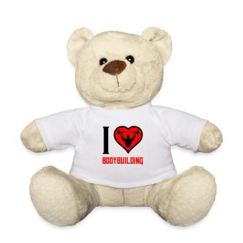 i love bodybuilding - Teddy Bear - white - Front