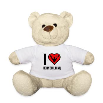 i love bodybuilding - Teddy Bear - white - Front