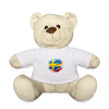 Sverige Sweden Flag Schweden Flagge - Teddy Bear - white - Front