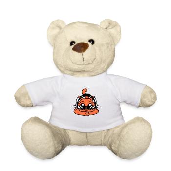 Cool DJ Chat Chaton Mignon Chat Fête Des Animaux De Compagnie Fun - Nounours - blanc - Devant
