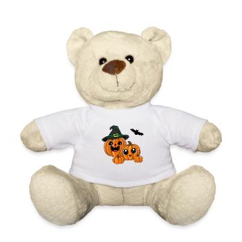 Halloween Pumpkins - Teddy Bear - white - Front
