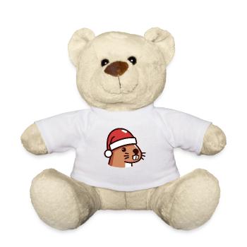 Noël de la loutre - Nounours - blanc - Devant