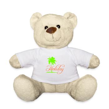Holiday Palme Text Spruch Urlaub Erholen Reisen - Teddy - Weiß - Vorne
