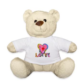 Cœur - Nounours - blanc - Devant