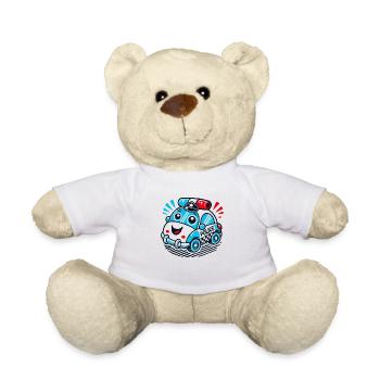 Voiture de police joyeuse pour les enfants - Nounours - blanc - Devant