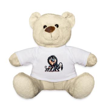 Mandrill mother and child - Teddy Bear - white - Front