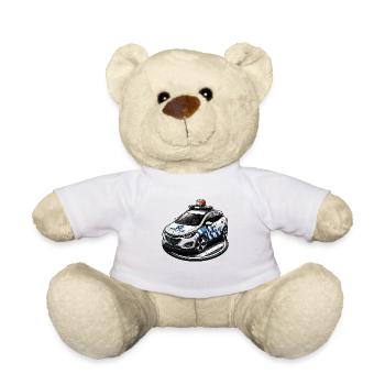 Polizeiauto Deutsch - Teddy - Weiß - Vorne