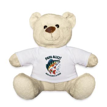Papa allez! Nous allons à la pêche ! - Nounours - blanc - Devant