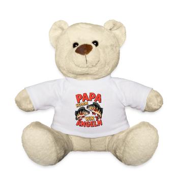 Papa komm wir angeln! Angelabenteuer mit Papa - Teddy - Weiß - Vorne