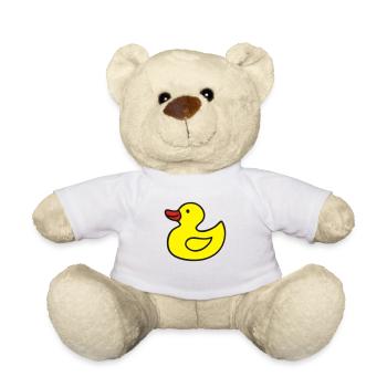 Duck, Duck, Rubber Ducky - Teddy Bear - white - Front