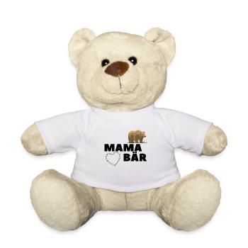 Mama Mutter Bear Bär Mamabär Muttertag Tier Anim - Teddy - Weiß - Vorne